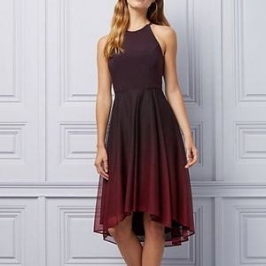 SOLD** Le Chateau Ombré Sheer Knit High-Low Cocktail Dress